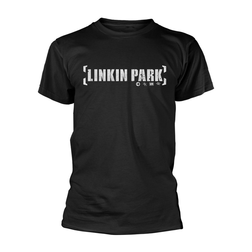 Image of Black Linkin Park Bracket Logo Official Tee T-Shirt Mens Unisex