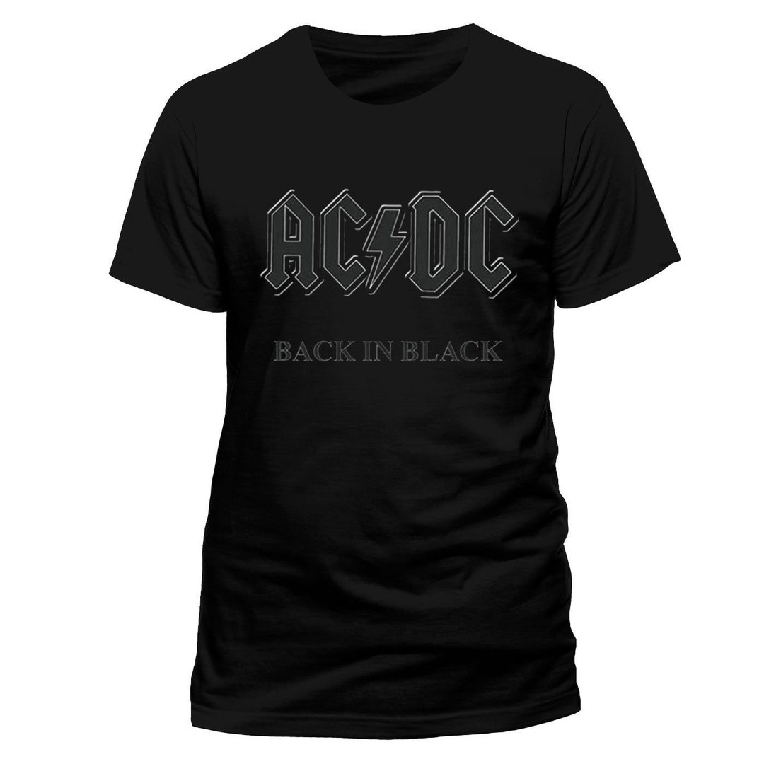 ACDC OFFICIAL Back in Black Rock Tee T-shirt Top Mens Unisex - Etsy UK