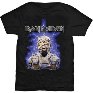 Iron Maiden Powerslave Mummy Eddie Steve Harris OFFICIAL Tee T-Shirt Mens Unisex