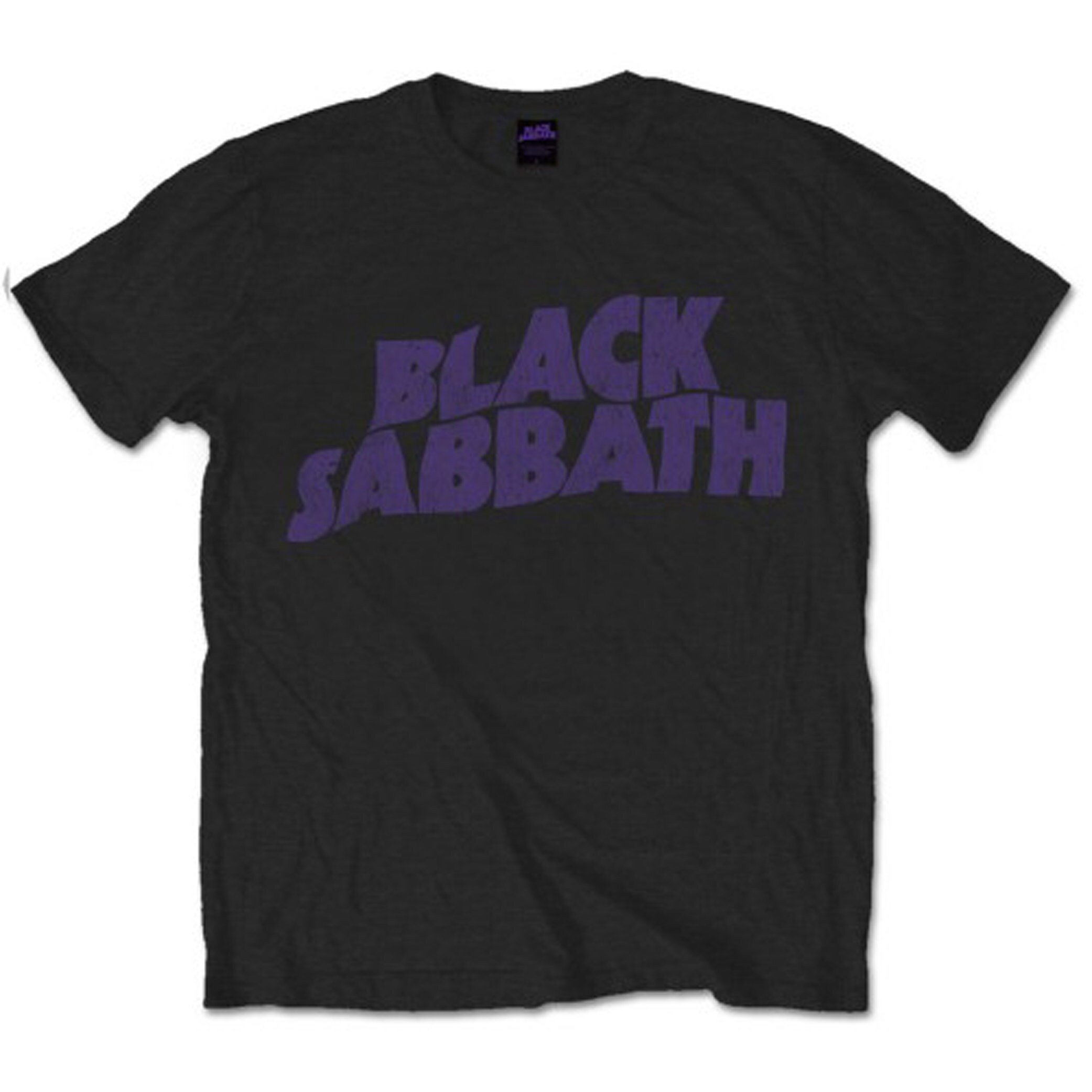 Image of Black Sabbath Wavy Logo Heavy Metal Rock Official Tee T-Shirt Mens Unisex