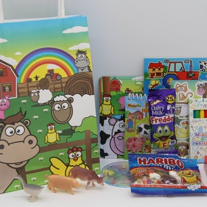 Farm themed party bags/ boxes with fillings image 1