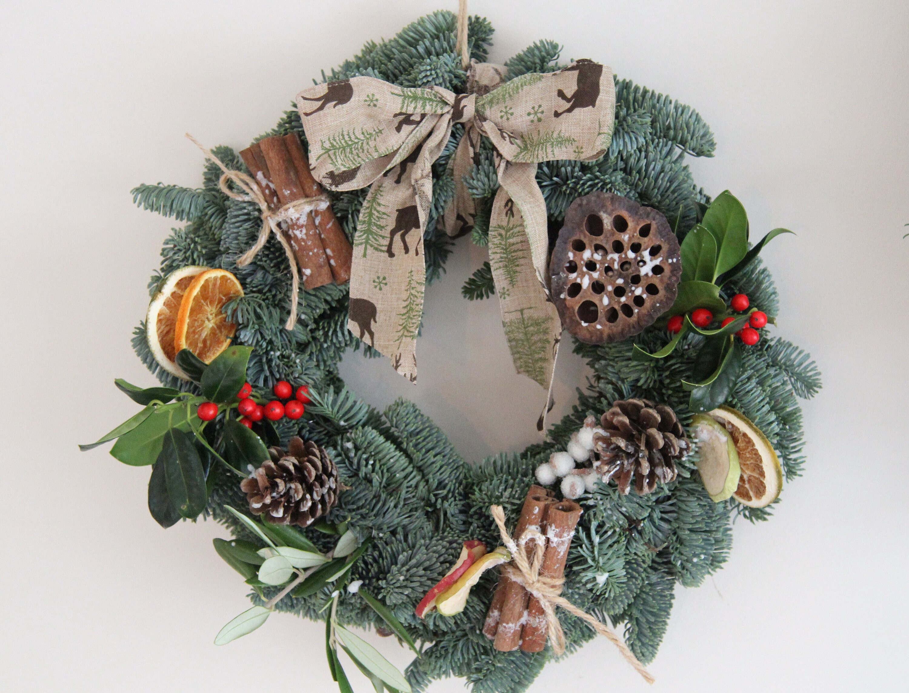 Fresh Christmas Wreath Rustic Theme Etsy UK