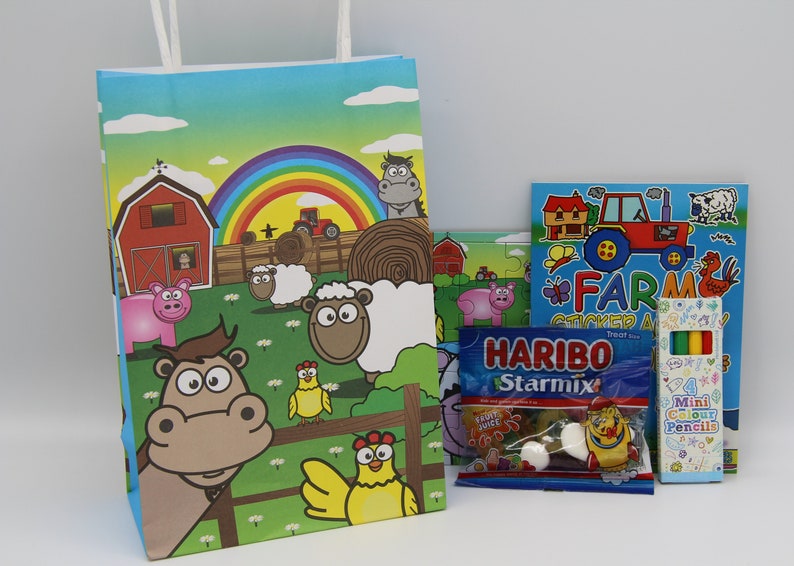 Farm themed party bags/ boxes with fillings image 3