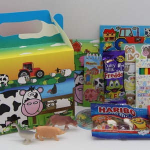 Farm themed party bags/ boxes with fillings image 5