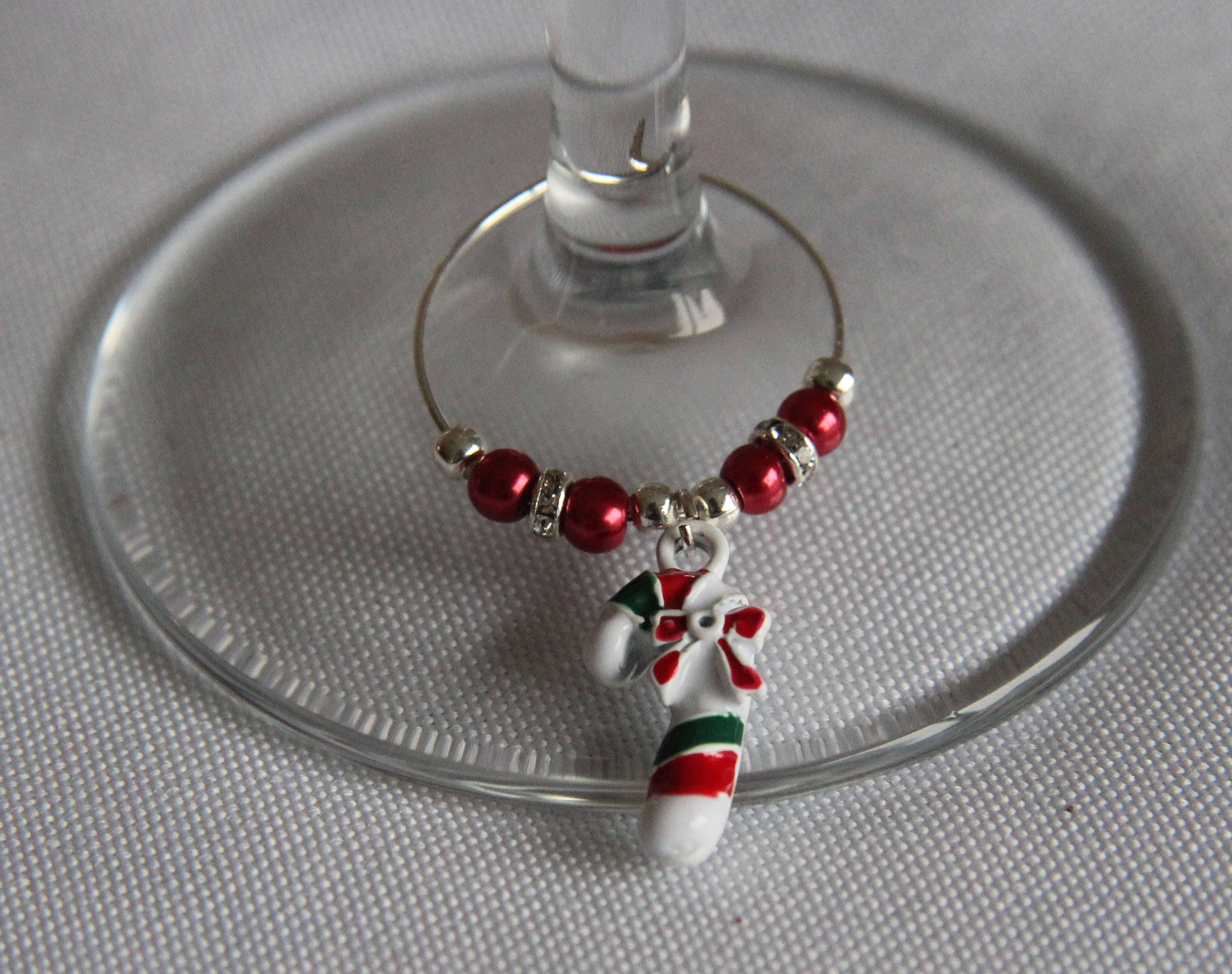 Luxury Christmas Wine Glass Charms Etsy UK