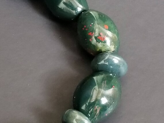 Blood Stone Necklace  Green Blood Stone Necklace … - image 5
