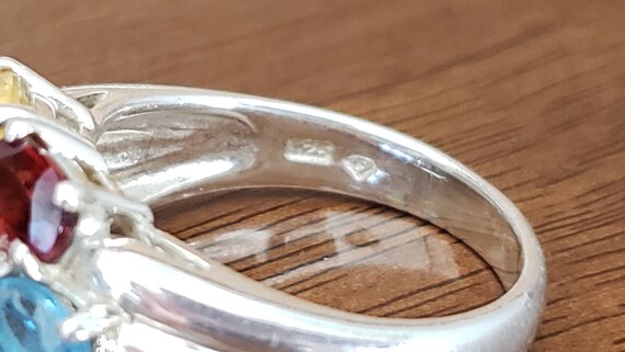 Sterling Silver Gemstone Ring - Size 8 - image 7