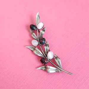 Vintage Sterling Silver Brooch  - Sterling Silver Floral Brooch  - Sterling Silver Brooch