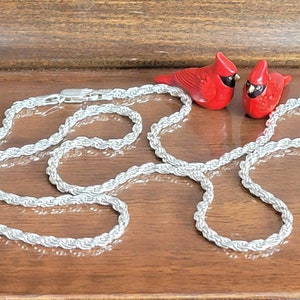 Sterling Silver Rope Chain -  24&quot; Sterling Silver Rope Chain - Sterling Silver Rope Chain - Sterling Silver Necklace