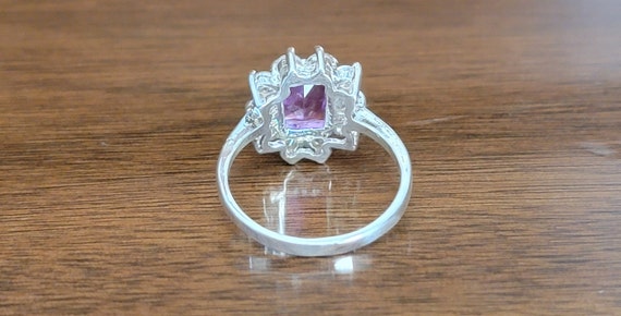 Sterling Silver Cocktail Ring With Amethyst And C… - image 5