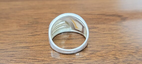 Sterling Silver Ring With Mother Of Pearl And Mar… - image 6