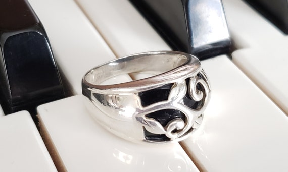 Sterling Silver Ring With Black Onyx - Onyx Ring … - image 3