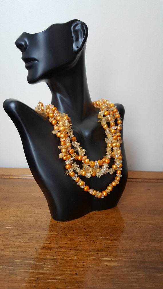 Vintage Dark Freshwater Pearl Necklace