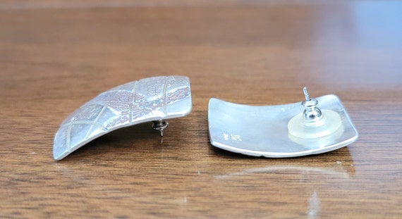 Textured Rectangle Post Earrings Abstract Southwe… - image 4