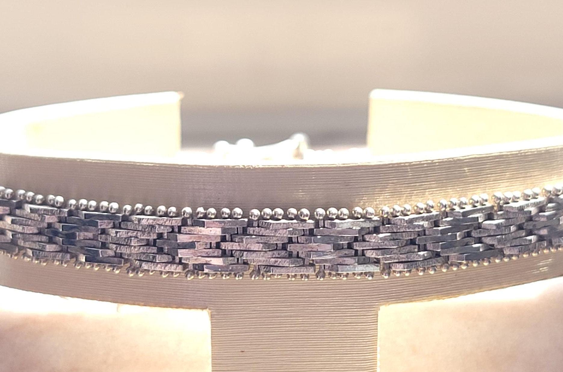 アクセサリー 80s ITALIAN VINTAGE SILVER925 BRACELET Vintage 1980s Sterling Silver Bracelet: Italy .925, 7.5