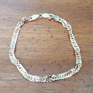 Sterling Silver Bracelet Italy 925 Gold Overlay - Sterling Silver Bracelet - Sterling silver Jewelry - Woman&#39;s Jewelry