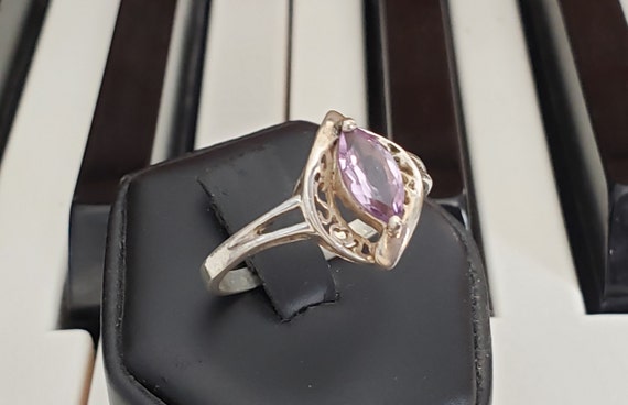 Sterling Silver Ring With Amethyst - Sterling Sil… - image 4