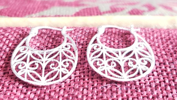 Woman's Sterling Silver Pierced Earrings - Sterli… - image 3