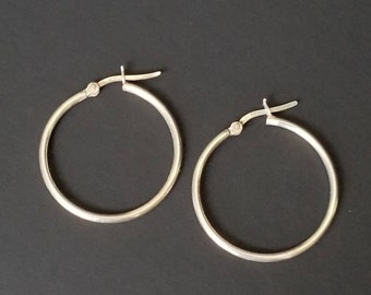 Sterling Silver Hoop Periced Earrings