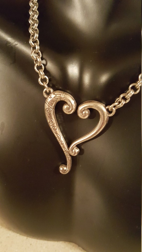 Sliver plated necklace with gorgeous heart