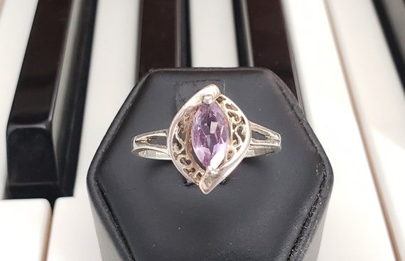 Sterling Silver Ring With Amethyst - Sterling Sil… - image 2