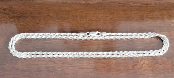 Sterling Silver Rope Chain -  24" Sterling Silver… - image 3