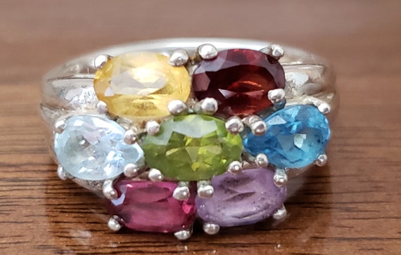 Sterling Silver Gemstone Ring - Size 8 - image 8