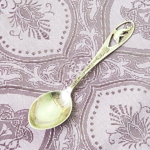 Sterling Silver Merinland Souvenir Collector&#39;s Spoon  - Vintage Collector&#39;s Spoon