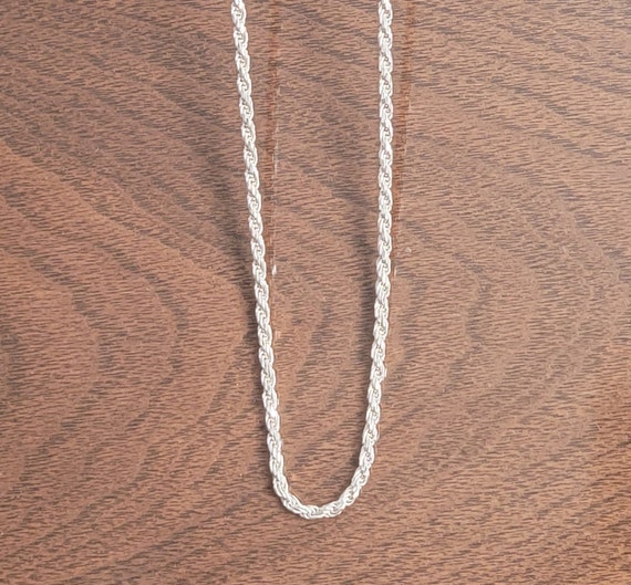 Sterling Silver Rope Chain -  24" Sterling Silver… - image 5