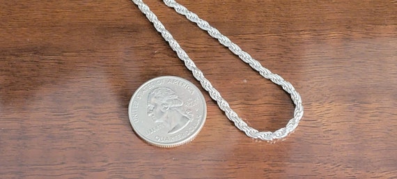 Sterling Silver Rope Chain -  24" Sterling Silver… - image 8