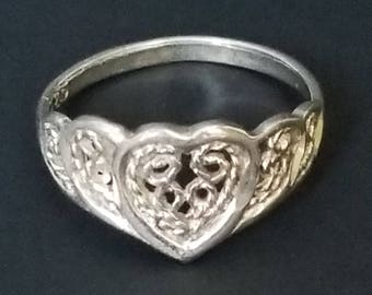 Sterling Silver Heart Ring / Sterling Silver Ring / 925 Sterling Silver