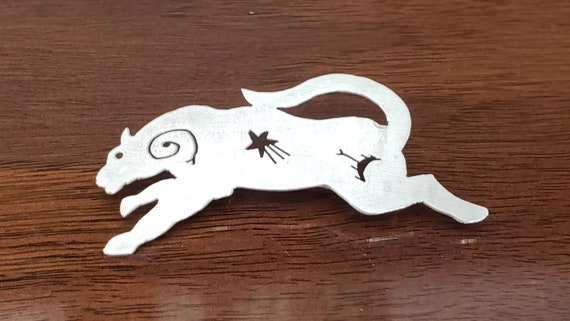 Vintage Sterling Silver Panther Pin - Cat Lover G… - image 2