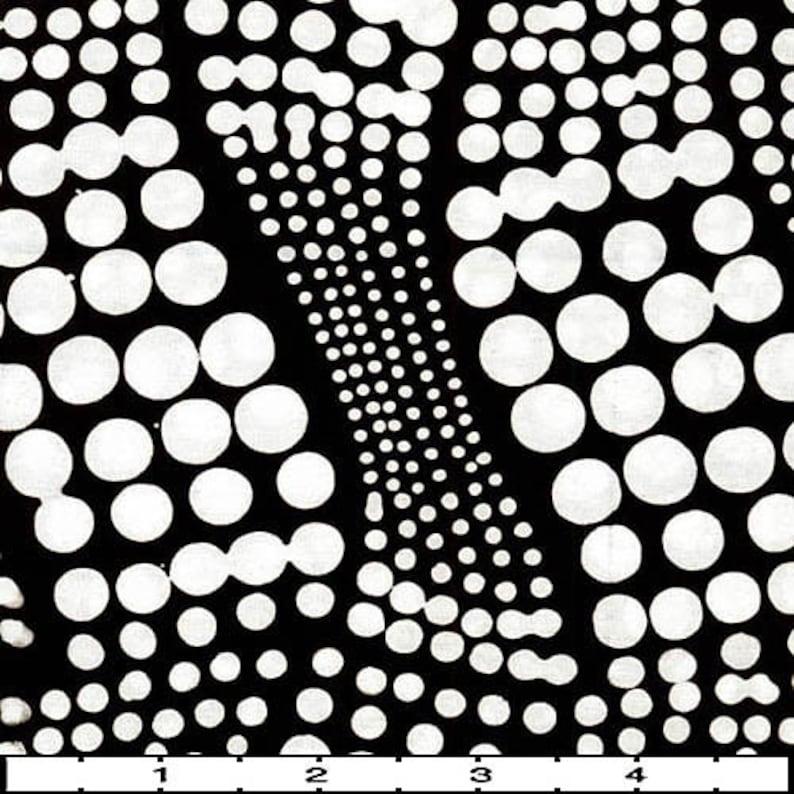 9 Fat Quarter Batik Sampler Black and White Dots Special Edition with Free Shipping