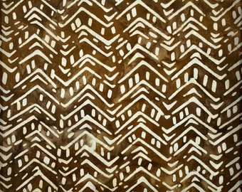CROOKED STRIPE Batik - lsbc-4063 Chestnut By the Yard