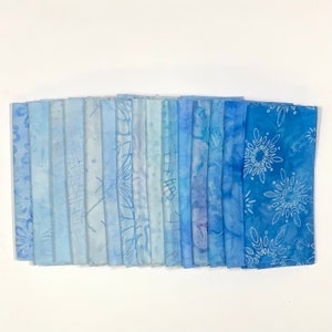 POUND PACK PLUS #931 Snowflakes, Flowers, Leaves, Textures, and Handpaints 100% Cotton Batiks & Handpaints Fabric Scraps Bundle Package ooak
