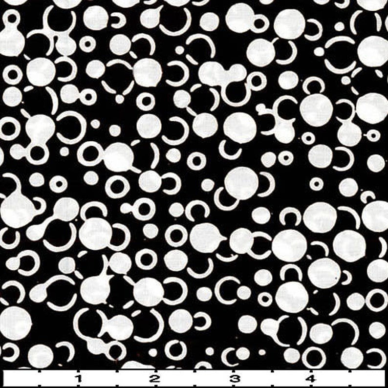 9 Fat Quarter Batik Sampler Black and White Dots Special Edition with Free Shipping