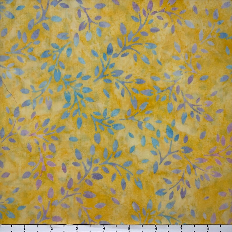 lsbc-4274-131 Canary By the Yard NEW LEAVES Batik