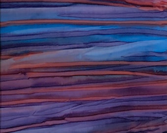 Multi Color Handpaint - lsbc-1410 FIG Watercolor Stripe By the Yard