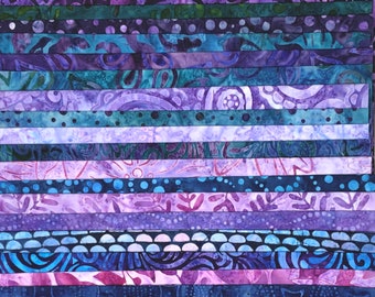 New for March STASH BUILDER 20 Fat Quarters Purples, Blues, and Teals. Light to dark values FQ Pack Bundle #856