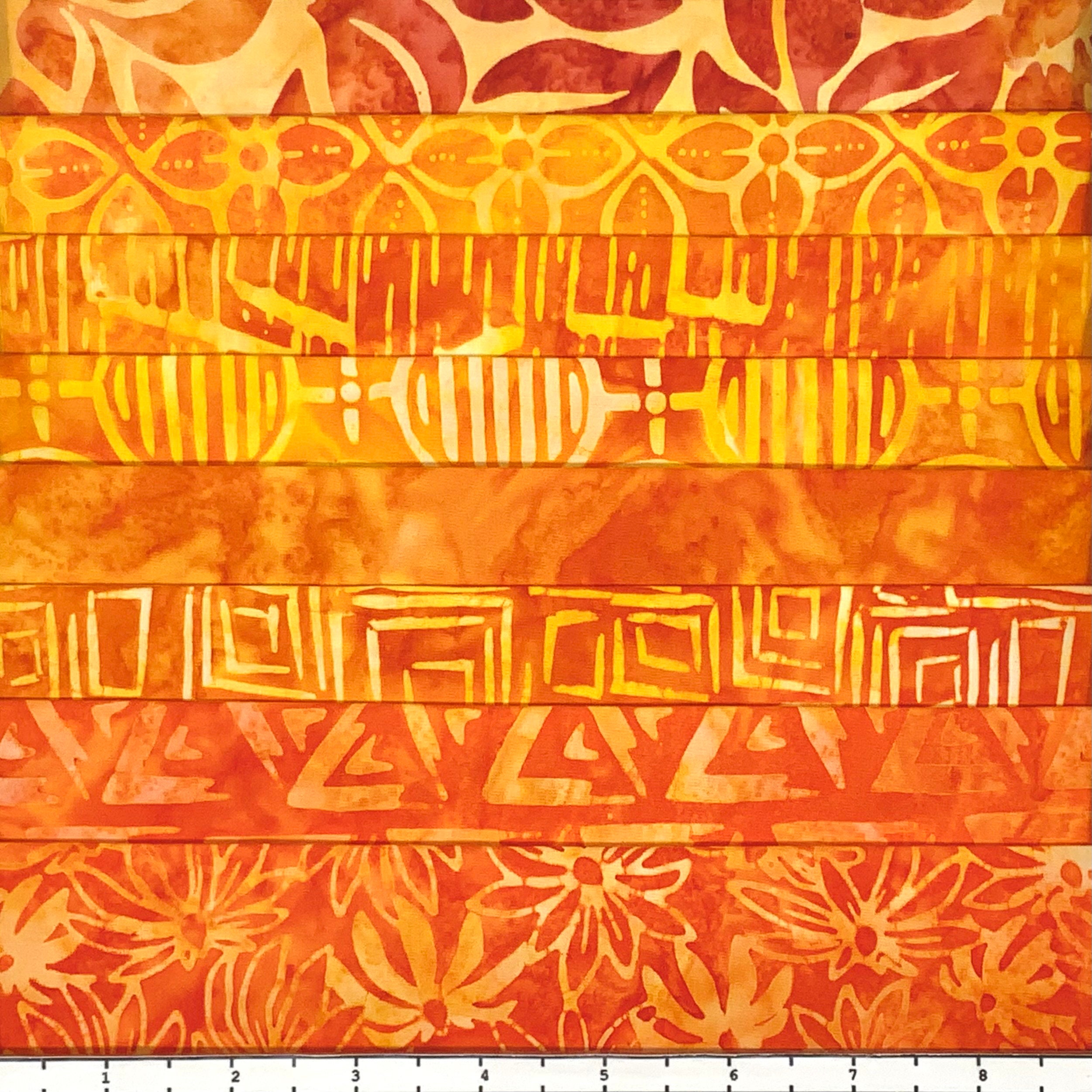 Batik Quilt Fabric Autumn Sunset Warm Batik Fat Quarter Medley 2 Yards