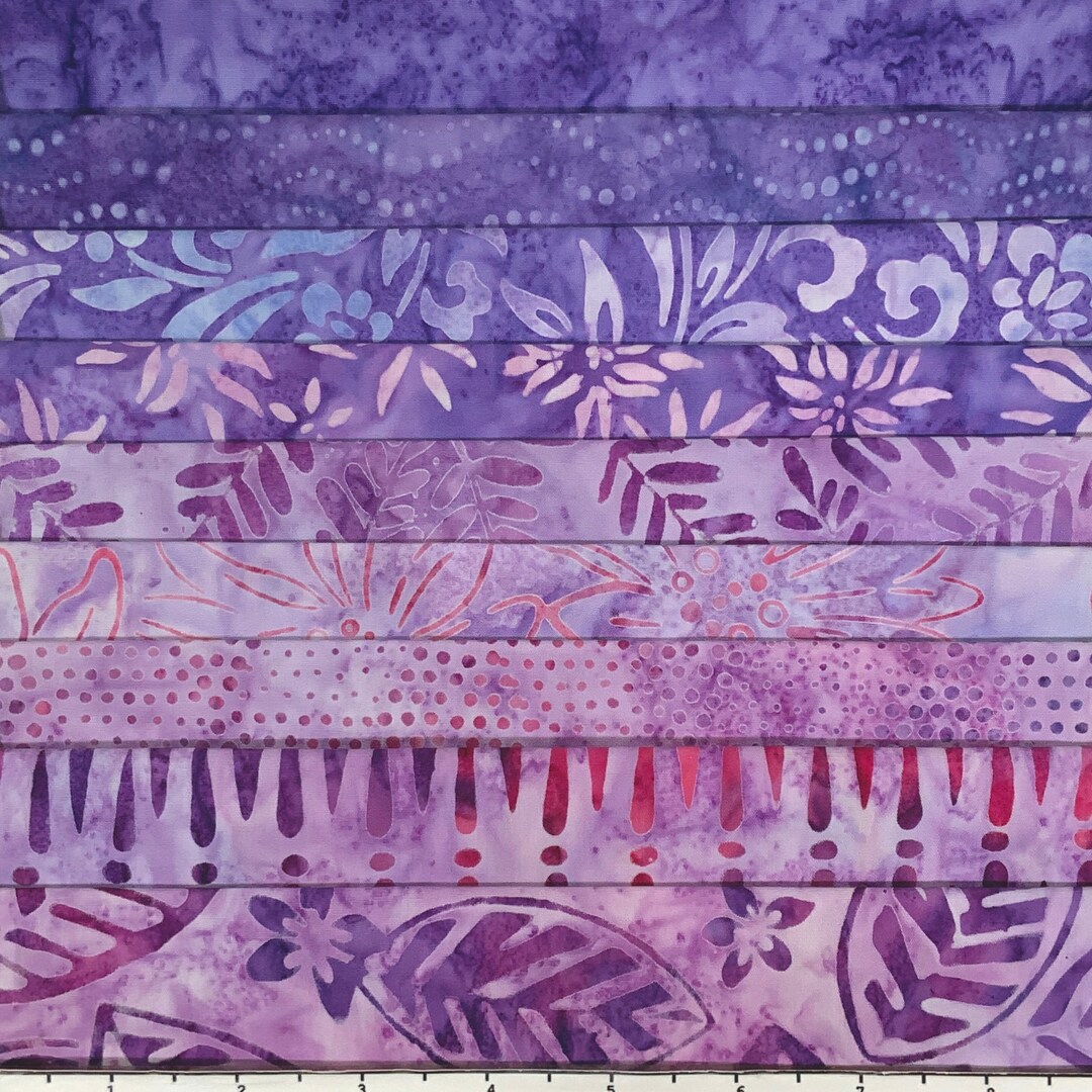 9 Fat Quarter Batik Sampler Color: Purple Medium #1 FQ Pack Bundle - Etsy