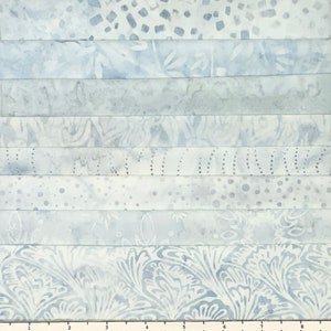 8 Fat Quarter Batik Sampler NATURE: WINTER WINDS #2  fq Pack Bundle