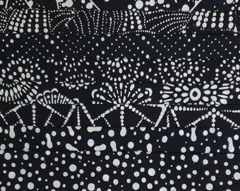 8 Fat Quarter Batik Sampler BLACK & WHITE DOTS  fq Pack Bundle