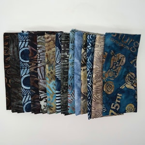 POUND PACK PLUS 662 Sturgis, Bass, Owls, Graphics, Textures, and Handpaint 100% Cotton Batiks & Handpaints Fabric Scraps Bundle Package ooak