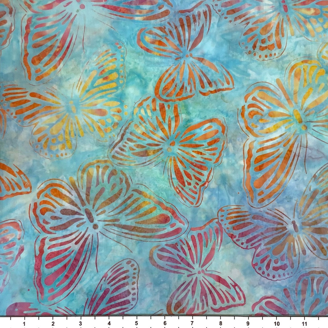 LARGE BUTTERFLY Batik - Lsbc-3329 Bright 1 Yard Cut - Etsy