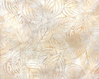 DOGWOOD LEAVES Batik - lsbc-2138 Camel By the Yard