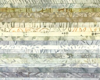 New for March STASH BUILDER 20 Fat Quarters Grays, Greens, and Tans. Some muted. Light to medium value FQ Pack Bundle #845