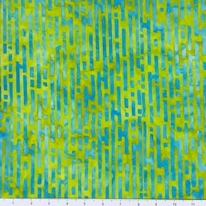 BARCODE STRIPE Batik - lsbc-3203 Lime By the Yard