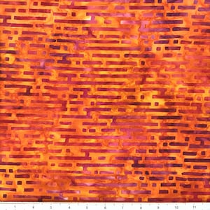 BARCODE STRIPE Batik - lsbc-3203 Flame By the Yard