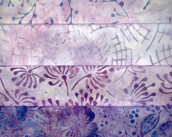 Lot de (4) coupes de tissu de 1 mètre 100 % coton batiks conçus par Michael Mrowka et Debra Lunn Emballage 072A Bundle Pack